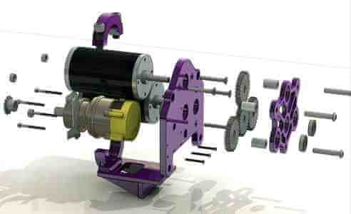 Robôs numa indústria